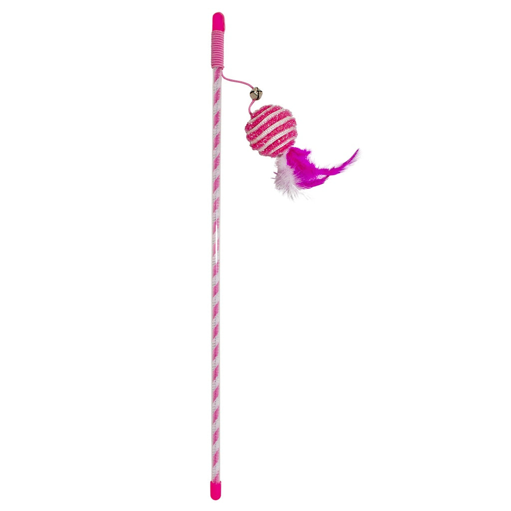 Duvo+ Playing Rod Catchy Glitter Ball 45.5X5X5cm Pink