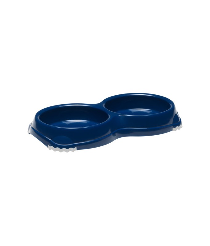 Moderna Double Smarty Bowl 26.5 x 13.5 x 3.4 cm-2x200ml-Blue