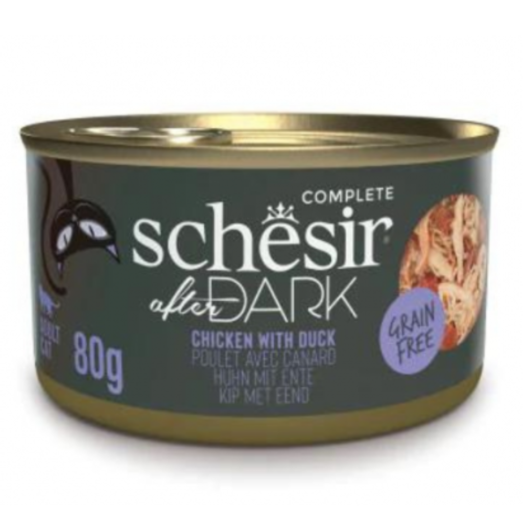 Schesir After Dark Wholefood In Broth For Cat - Chicken With Duck 80g (Min Order- 12 Cans)