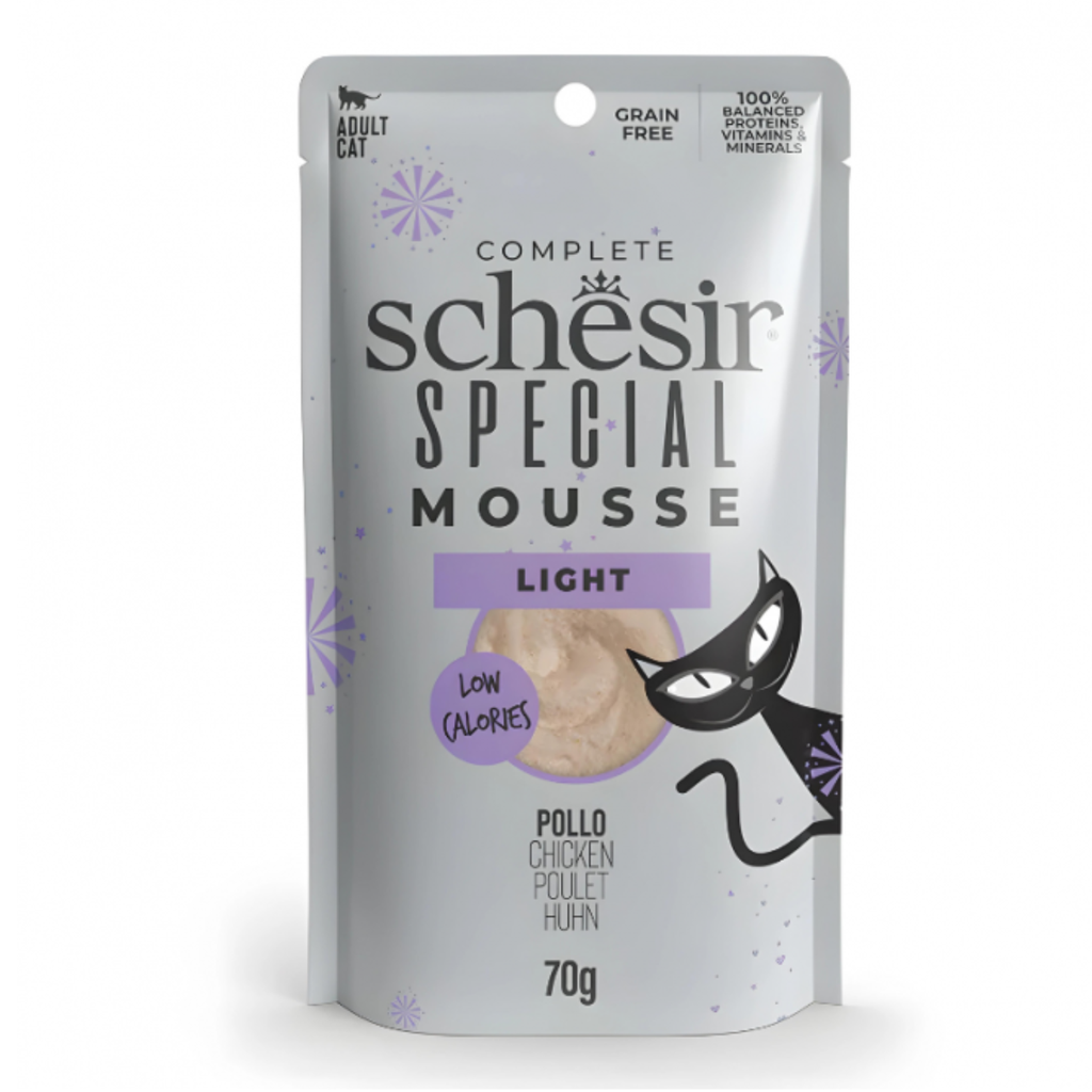 Schesir Special Mousse (Light) For Cat - Chicken 70g (Min Order- 12 Pouch)