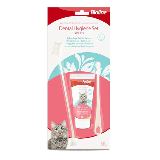 Bioline Dental Hygiene Set For Cats-50g [MOQ 3PCS]