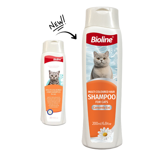 Bioline Multi Coloured Hair Shampoo For Cats-200ml [MOQ 3PCS]