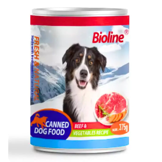 Bioline Canned Dog Food 375g-[Flavor - Beef & Vegetables] [MOQ 3PCS]