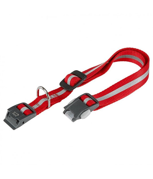 Ferplast Club Reflex C - Reflective dog leash complete with magnetic clasp - Black / Blue / Red[Color - Maroon, Dimension - 36 x 56cm x 20mm]