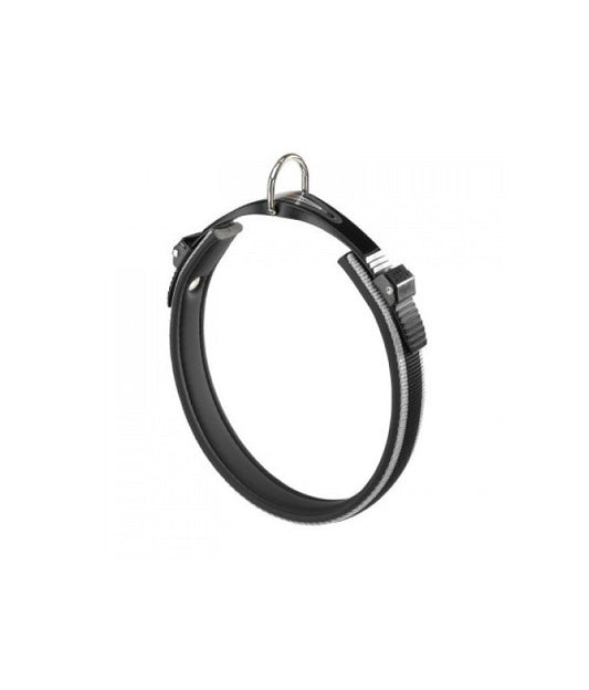 Ferplast Ergocomfort Dog Collar with micro-regulating system[Color - Grey, Dimension - 34-42cmx15mm]