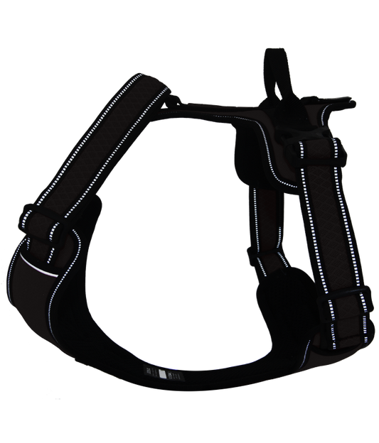 Doco Vertex Front Range Harness - 3m Reflective[Color - Black, Size - L]