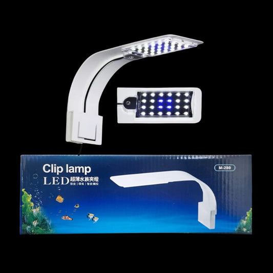 This is an M-280 LED clip lamp designed for aquariums and fish tanks.-AI20