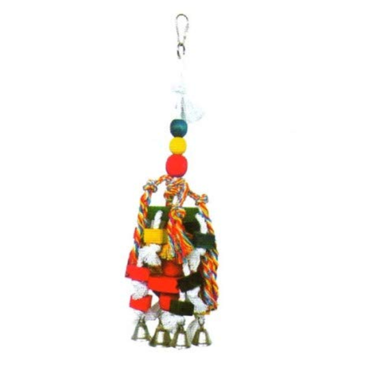 VanPet Hanging Toy For Large Birds With Bells 15.7