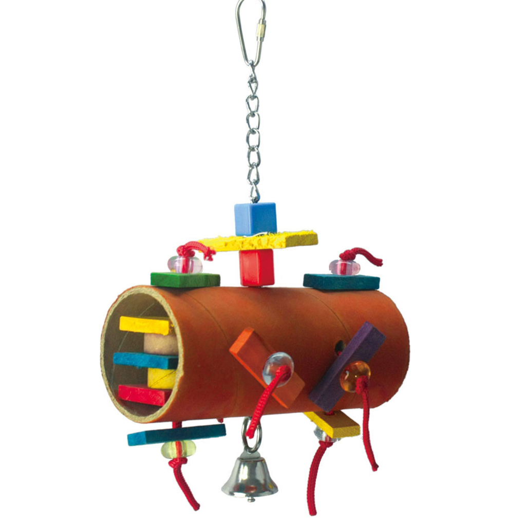 Vanpet Pipe Shape Bird Toy 25x15cm-BTLB00996