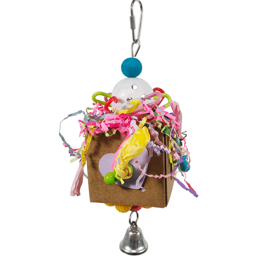 Vanpet Cube With Hearts Bird Toy 25x10cm-BTLB01140