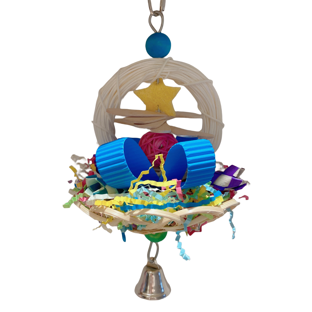 Vanpet Flower Basket Natural Bird Toy 25x12cm-BTLB01185