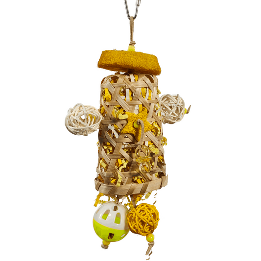 Vanpet Basket With Ball Bird Toy 28x14cm-BTLB01234