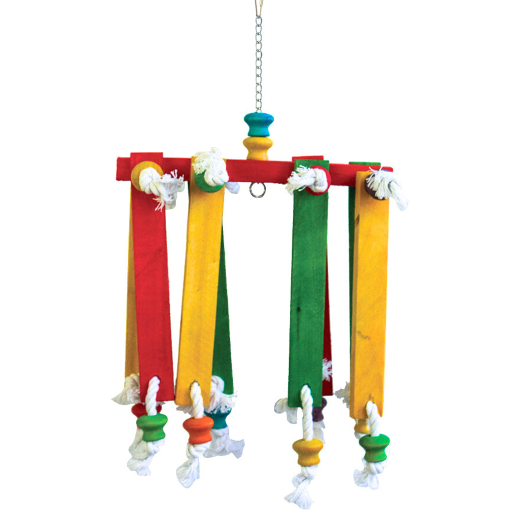 Vanpet Swinging Blocks Natural Bird Toy For Large Birds 38.5x25cm -BTLB0396