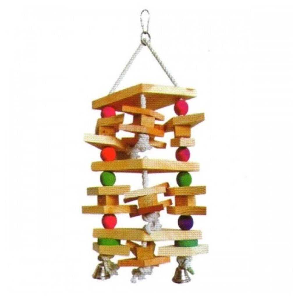 VanPet Hanging Toy For Large Birds With Bells 40 x 22cm