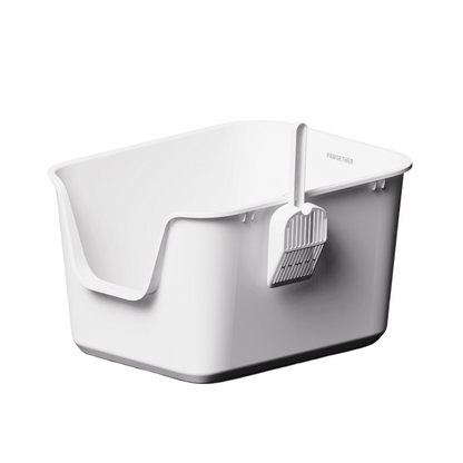 Pawgether Open Cat Litter Box With Scoop-CF2-57x44x32.5cm-Grey
