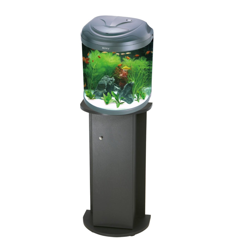 Boyu Half Moon Aquarium +Cabinet 612Lx368Wx613Hmm[BYG-86]
