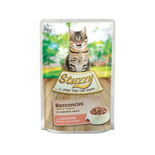 Stuzzy Cat Chunks with Salmon 85g (Min Order 85g – 24pcs)[Weight - 85g]