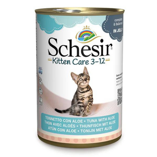 Schesir Kitten Care- Can In Jelly 3-12 Tuna with Aloe Wet Food 140g (Min Order - 6pcs)