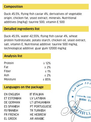 Cat Fest Creamy Snacks-Duck With Caviar 4x10g