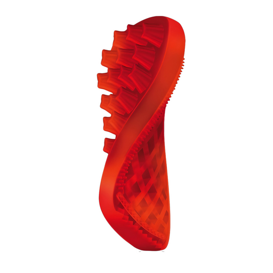 Pet+Me Firm Silicone Brush for Longhair Dog(Red)