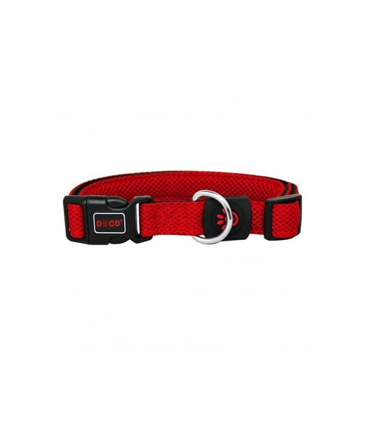 Doco Puffy Mesh Collar (DCA102)[Size - XS, Color - Maroon]