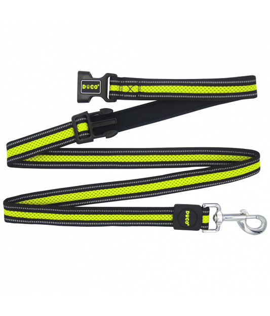 DOCO® Athletica Easy-Snap Air Leash 6ft (DCA1372)[Size - M/L, Color - Safety Lime]