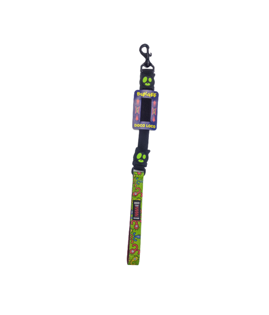 DOCO® LOCO Shock Absorbing BUNGEE Leash - SHORT (DCLB1122)[Texture - Green Monster, Size - L]