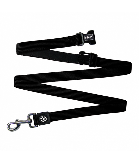 DOCO® Easy-Snap -HANDS FREE Leash 6ft (DCS2072)[Color - Black, Size - M]