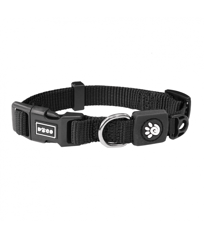 DOCO Signature Nylon Collar - 2.0 x 34-51cm [Color - Black, Size - M]