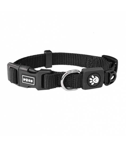 DOCO Signature Nylon Collar - 2.0 x 34-51cm [Color - Black, Size - M]