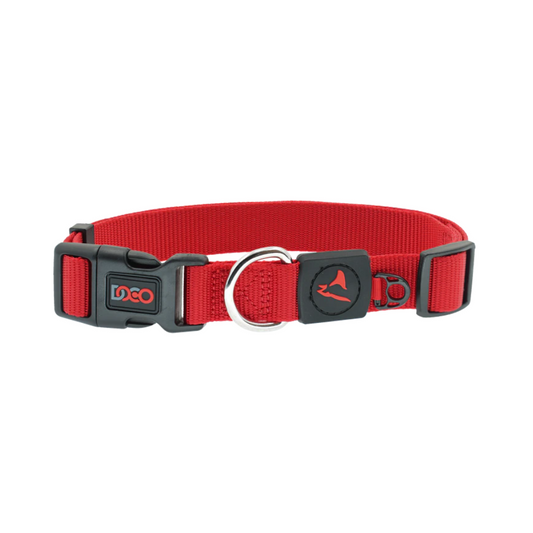 DOCO® Signature Nylon Collar - 1.0 x 21-30cm [Color - Red, Size - XS]