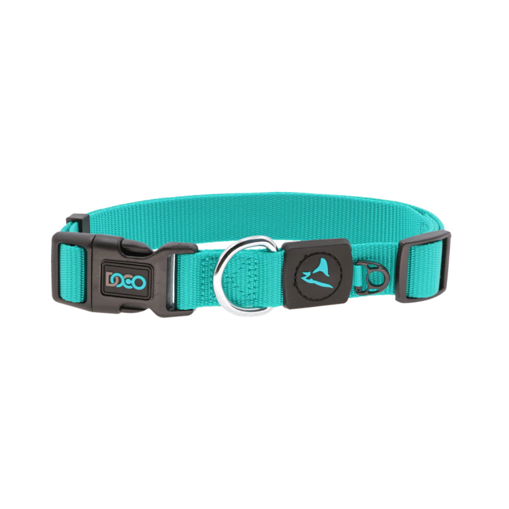 DOCO® Signature Nylon Collar - 2.5 x 45-68cm[Color - Turquoise, Size - L]