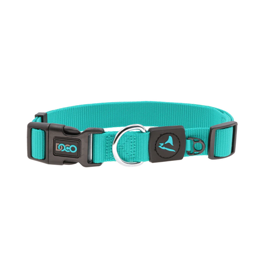 DOCO® Signature Nylon Collar - 2.5 x 45-68cm[Color - Turquoise, Size - L]