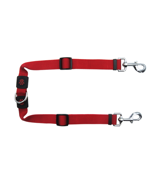 DOCO® Signature Coupler Nylon Dog Leash - Adjustable Length (DCSX2)[Color - Maroon, Size - S]