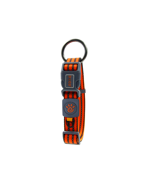 DOCO VARIO O - Ring Collar with Reflective Stitching[Color - Orange, Size - XL]