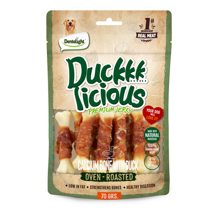 Dentalight Duckki Licious Jerky Treats For Dogs-Calcium Bone With Duck 70g