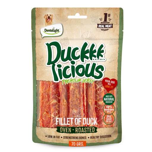 Dentalight Duckki Licious Jerky Treats For Dogs-Fillet of Duck 70g