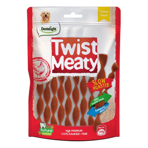 Dentalight Twist Meaty 5"-Snack For Dog-Chicken 100g