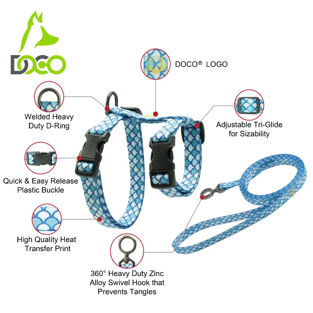 DOCO® Heat Transfer Cat/Dog Harness C1XS [Neck1x19-27cm; Chest1x28.5-46cm]