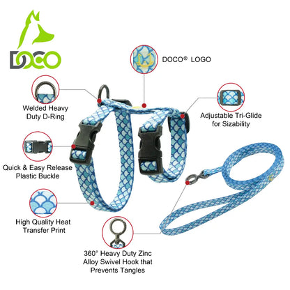 DOCO® Heat Transfer Cat/Dog Harness C1XS [Neck1x19-27cm; Chest1x28.5-46cm]