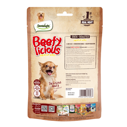 Dentalight Beefy Licious Jerky Treats For Dogs-Fillet of Wagyu Beef 70g
