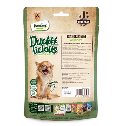 Dentalight Duckki Licious Jerky Treats For Dogs-Duck Wrapped Sweet Potato 70g