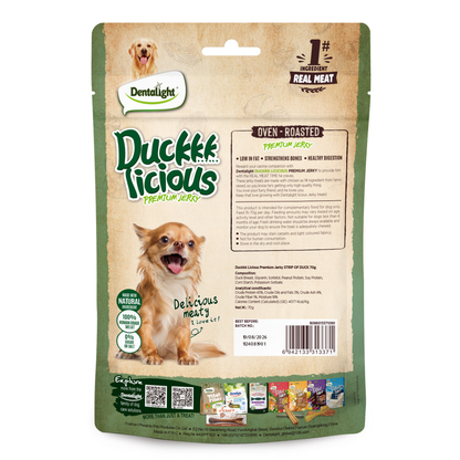 Dentalight Duckki Licious Jerky Treats For Dogs-Strip of Duck 70g