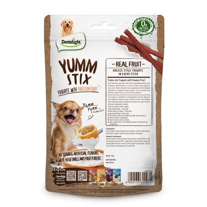 Dentalight Yumm stix-Treat For Dogs-Yogurts with Passion Fruit 70g