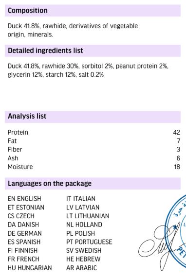 Dog Fest Dental Treats For Adult Dogs -Twister -Duck 100g (14cm)