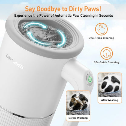 Dogness Automatic Pet Paw Cleaner And Massager Plus-White