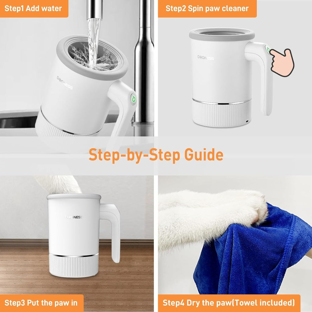 Dogness Automatic Pet Paw Cleaner And Massager Plus-White