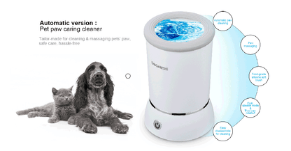 Dogness Automatic Pet Paw Cleaner & Massager-White