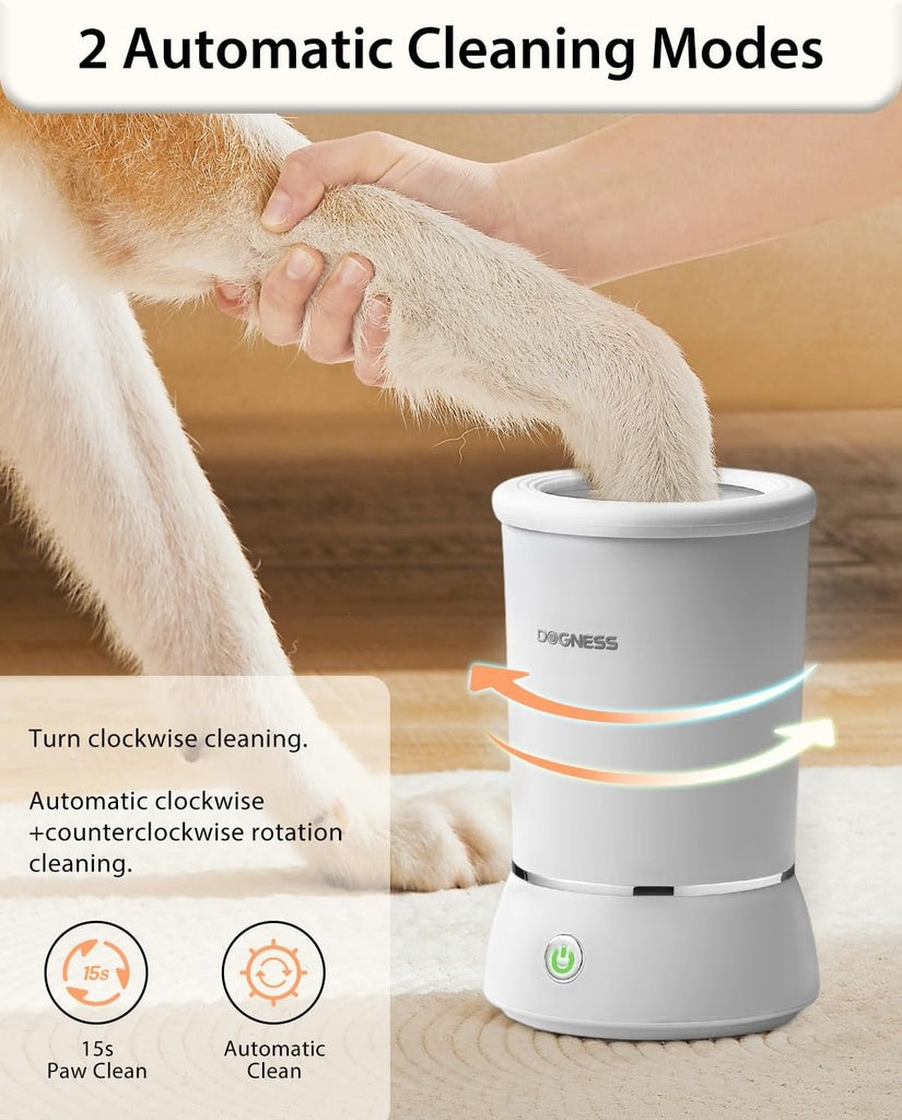 Dogness Automatic Pet Paw Cleaner & Massager-White