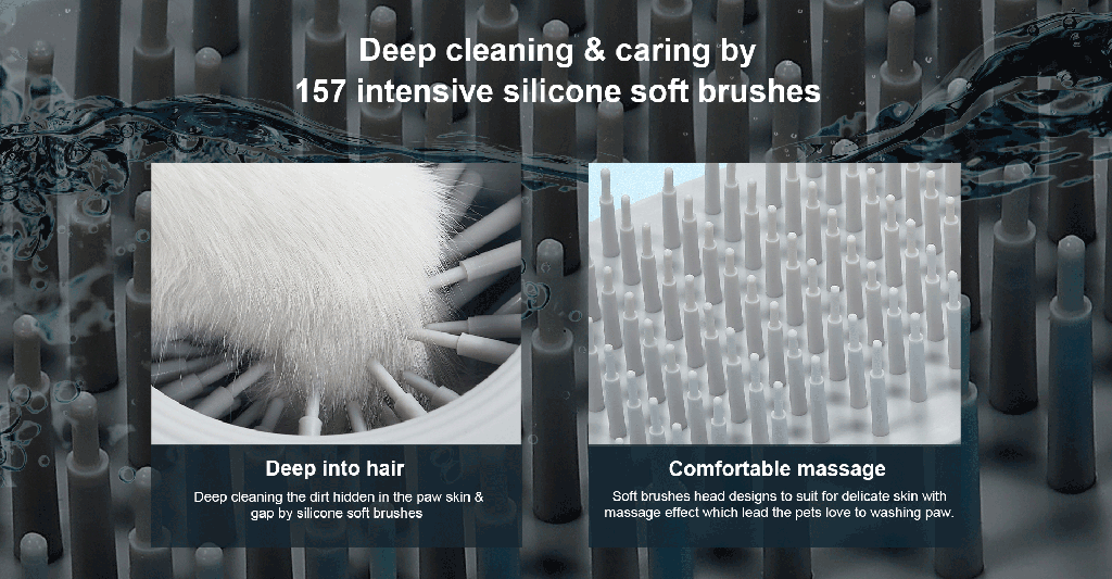 Dogness Automatic Pet Paw Cleaner & Massager-White